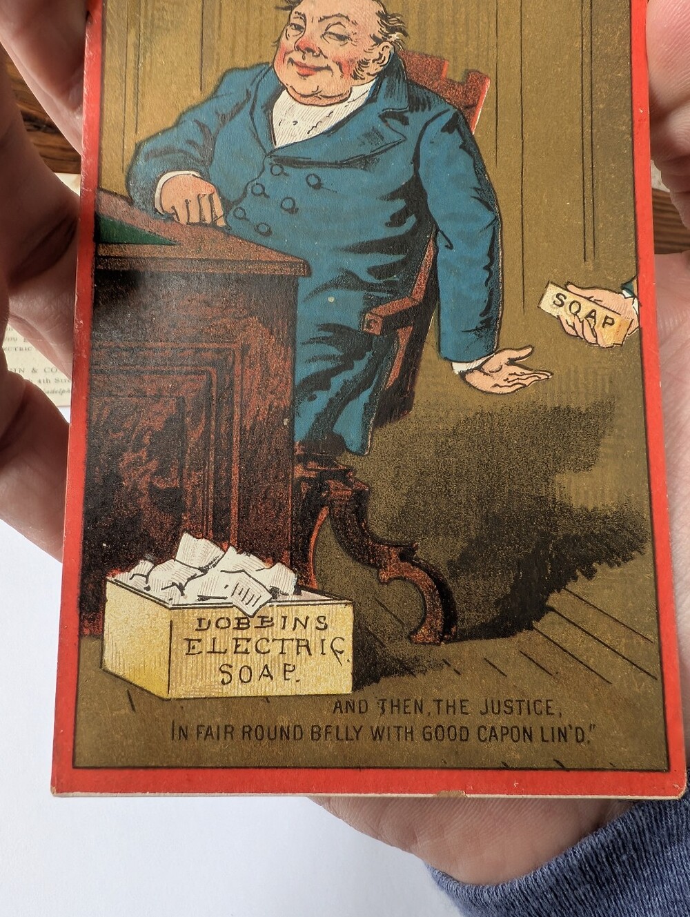 Rare 1880s Dobbins’ Electric Soap Trade Cards - Shakespeare 7 Ages of Man Set - Picture 10 of 11